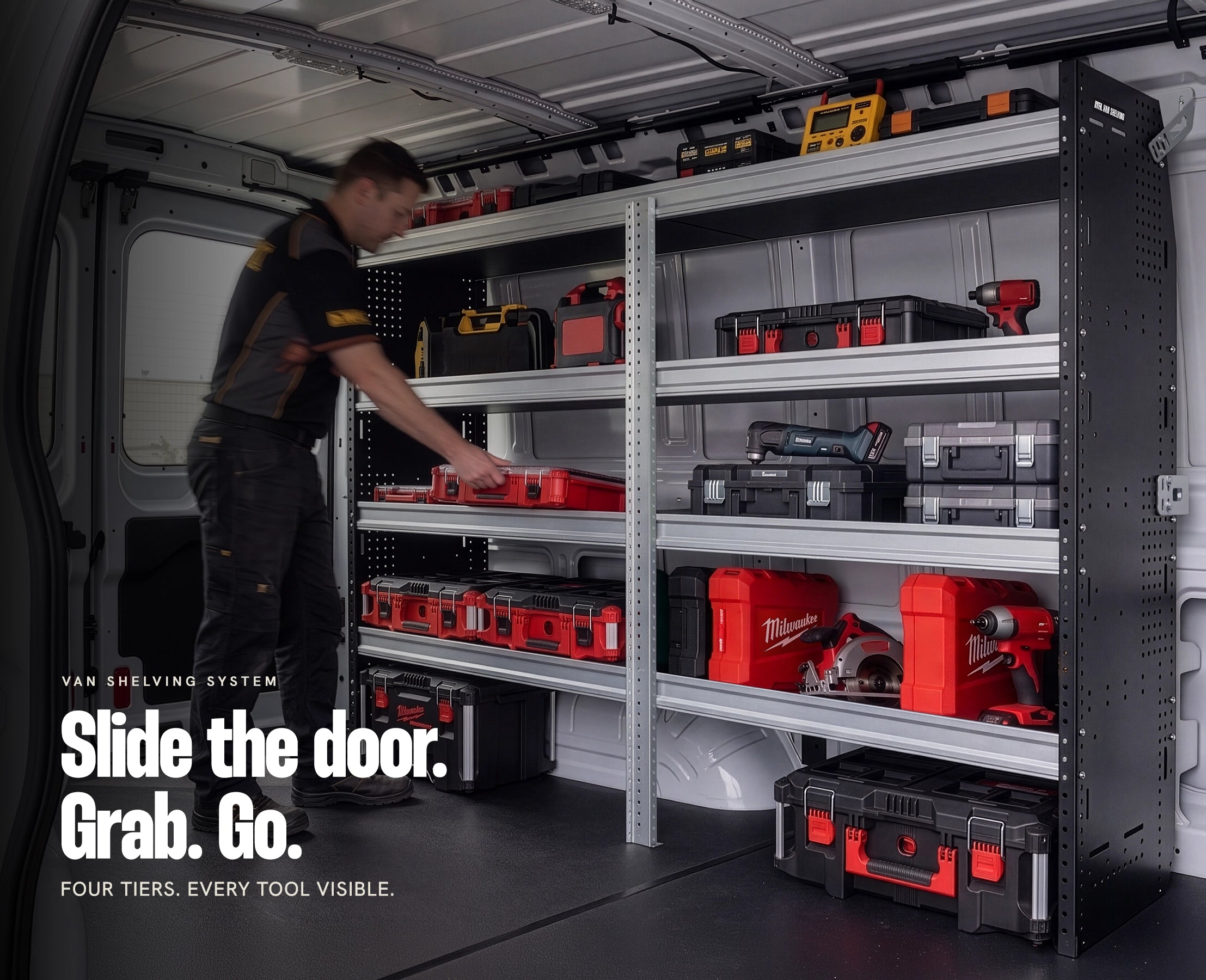 RYFA STOWMASTER 4-TRAY CARGO VAN SHELVING