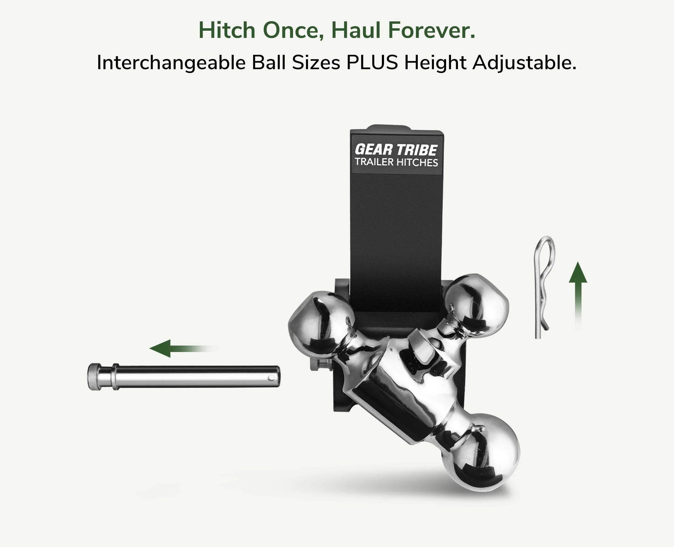 GearTribe Towmaster Trailer Hitch Ball Mount Fits 2.5" Receiver, 5" & 7" Drop